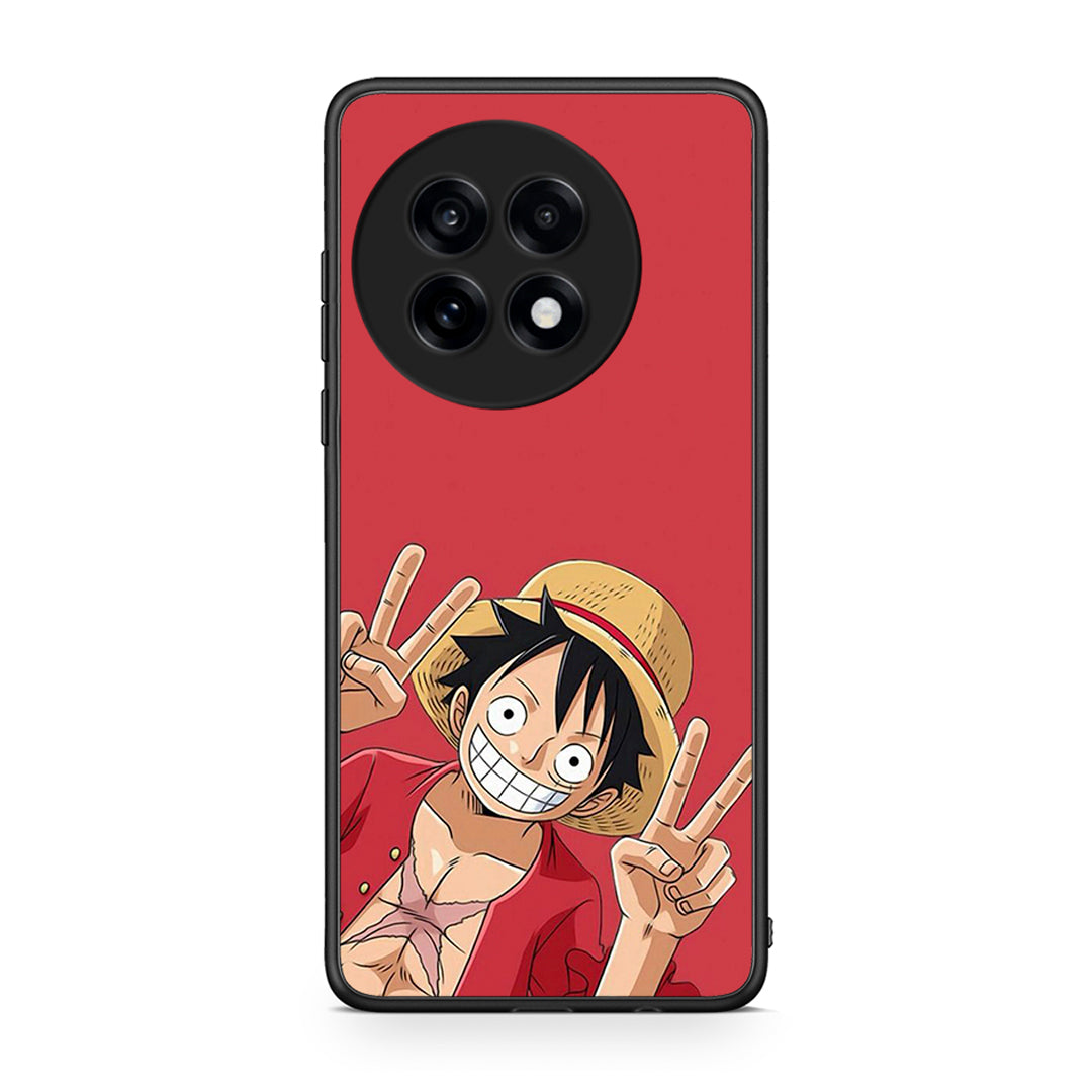 OnePlus 13R Pirate Luffy Θήκη από τη Smartfits με σχέδιο στο πίσω μέρος και μαύρο περίβλημα | Smartphone case with colorful back and black bezels by Smartfits
