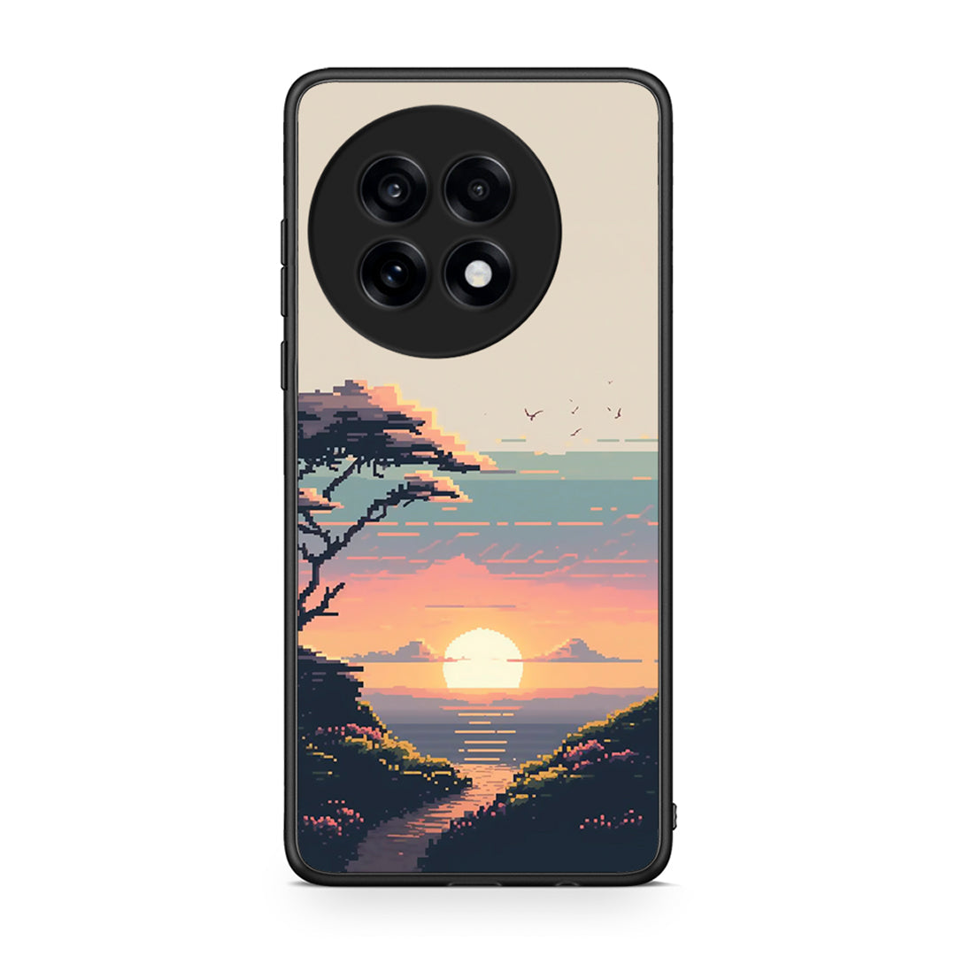 OnePlus 13R Pixel Sunset Θήκη από τη Smartfits με σχέδιο στο πίσω μέρος και μαύρο περίβλημα | Smartphone case with colorful back and black bezels by Smartfits