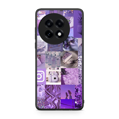 OnePlus 13R Purple Aesthetic Collage θήκη από τη Smartfits με σχέδιο στο πίσω μέρος και μαύρο περίβλημα | Smartphone case with colorful back and black bezels by Smartfits