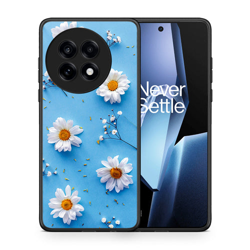 Θήκη OnePlus 13R Real Daisies από τη Smartfits με σχέδιο στο πίσω μέρος και μαύρο περίβλημα | OnePlus 13R Real Daisies case with colorful back and black bezels