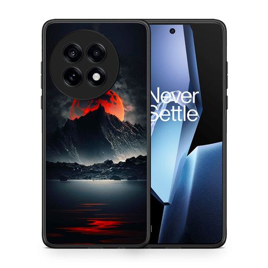 Θήκη OnePlus 13R Red Full Moon από τη Smartfits με σχέδιο στο πίσω μέρος και μαύρο περίβλημα | OnePlus 13R Red Full Moon case with colorful back and black bezels