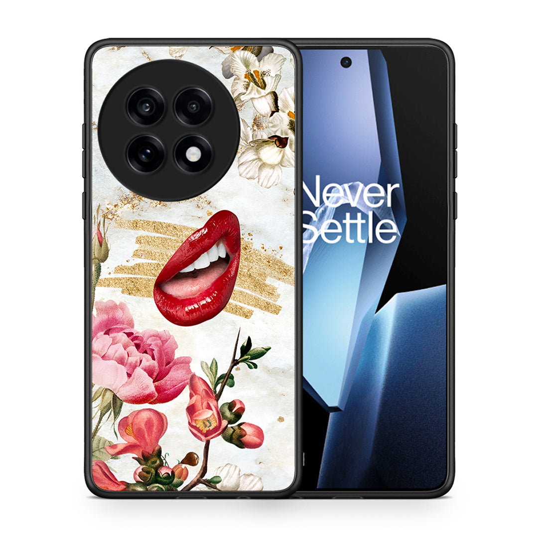 Θήκη OnePlus 13R Red Lips από τη Smartfits με σχέδιο στο πίσω μέρος και μαύρο περίβλημα | OnePlus 13R Red Lips case with colorful back and black bezels