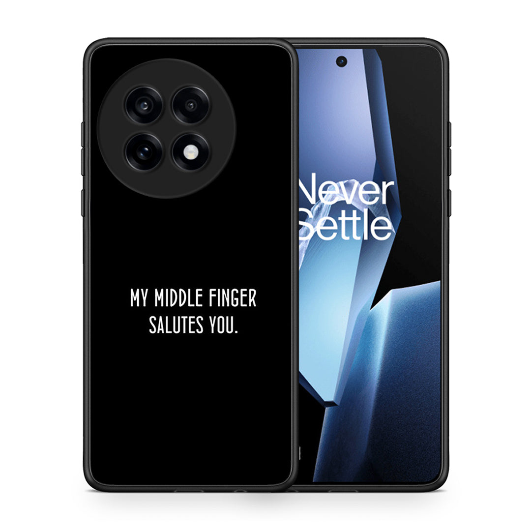 Θήκη OnePlus 13R Salute από τη Smartfits με σχέδιο στο πίσω μέρος και μαύρο περίβλημα | OnePlus 13R Salute case with colorful back and black bezels