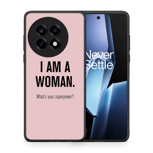 Θήκη OnePlus 13R Superpower Woman από τη Smartfits με σχέδιο στο πίσω μέρος και μαύρο περίβλημα | OnePlus 13R Superpower Woman case with colorful back and black bezels