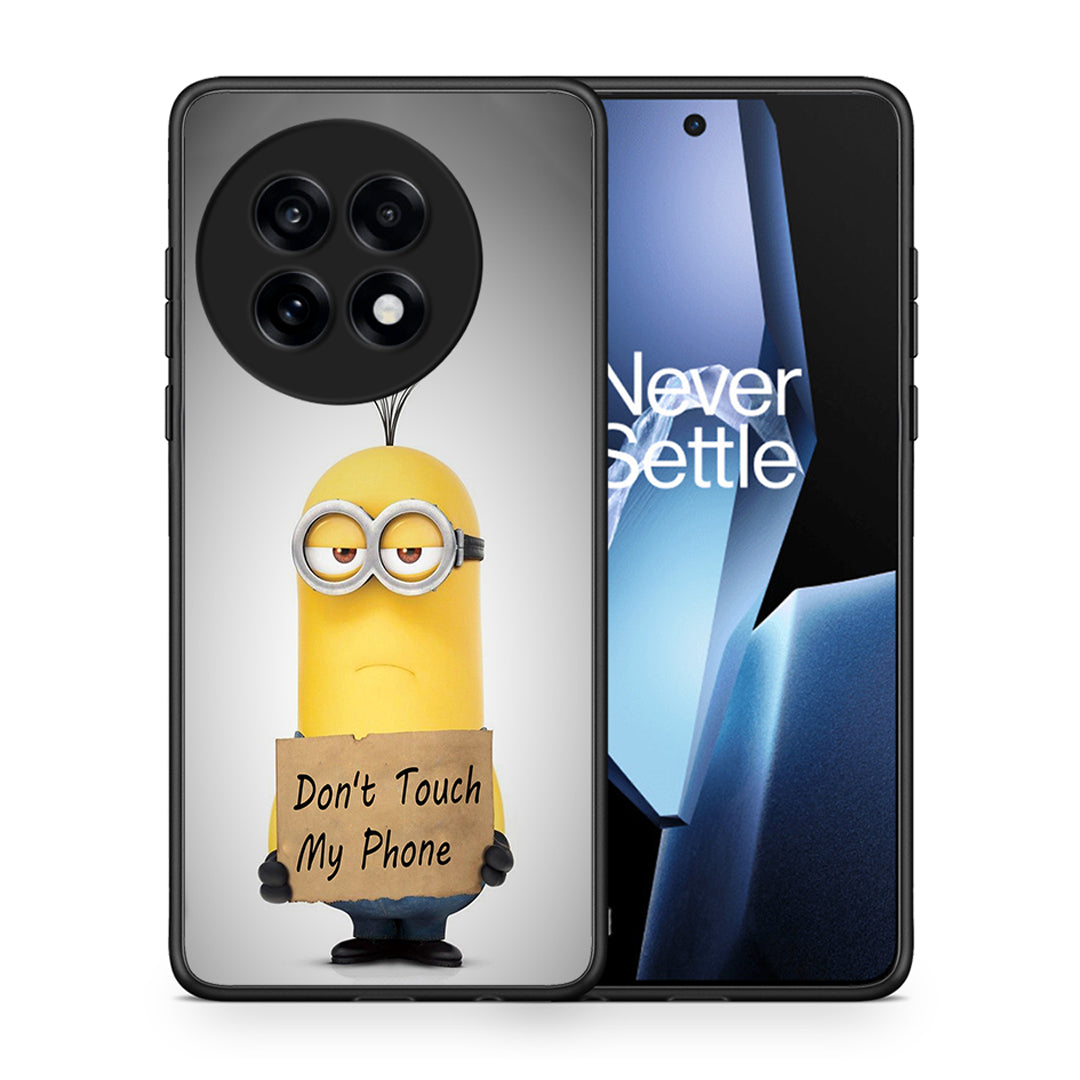 Θήκη OnePlus 13R Minion Text από τη Smartfits με σχέδιο στο πίσω μέρος και μαύρο περίβλημα | OnePlus 13R Minion Text case with colorful back and black bezels