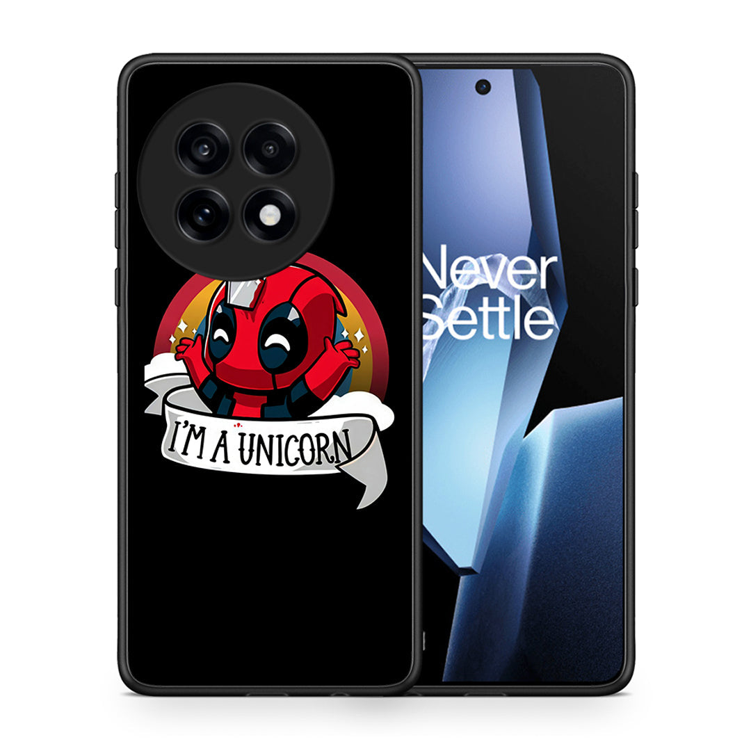 Θήκη OnePlus 13R Unicorn Deadpool από τη Smartfits με σχέδιο στο πίσω μέρος και μαύρο περίβλημα | OnePlus 13R Unicorn Deadpool case with colorful back and black bezels
