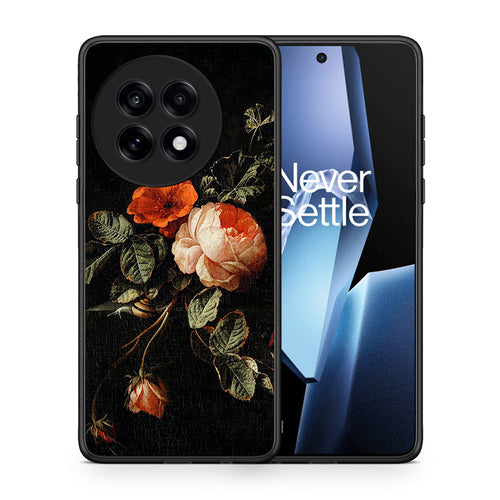 Θήκη OnePlus 13R Vintage Roses από τη Smartfits με σχέδιο στο πίσω μέρος και μαύρο περίβλημα | OnePlus 13R Vintage Roses case with colorful back and black bezels