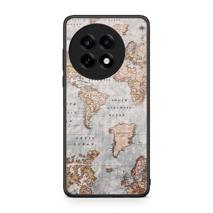 OnePlus 13R World Map Θήκη από τη Smartfits με σχέδιο στο πίσω μέρος και μαύρο περίβλημα | Smartphone case with colorful back and black bezels by Smartfits