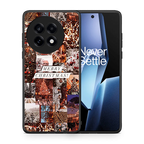 Θήκη OnePlus 13R Xmas Collage από τη Smartfits με σχέδιο στο πίσω μέρος και μαύρο περίβλημα | OnePlus 13R Xmas Collage case with colorful back and black bezels