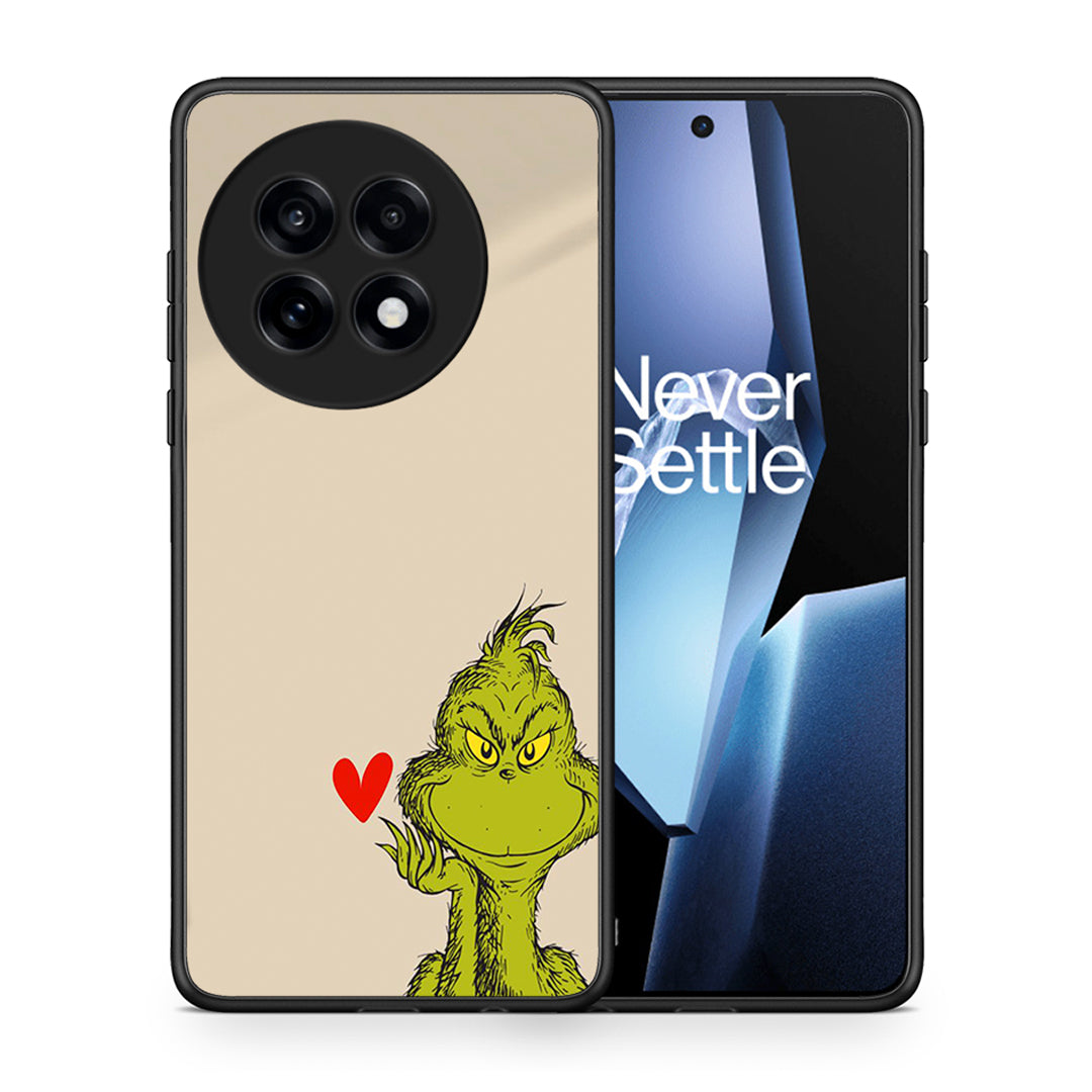 Θήκη OnePlus 13R Xmas Grinch από τη Smartfits με σχέδιο στο πίσω μέρος και μαύρο περίβλημα | OnePlus 13R Xmas Grinch case with colorful back and black bezels