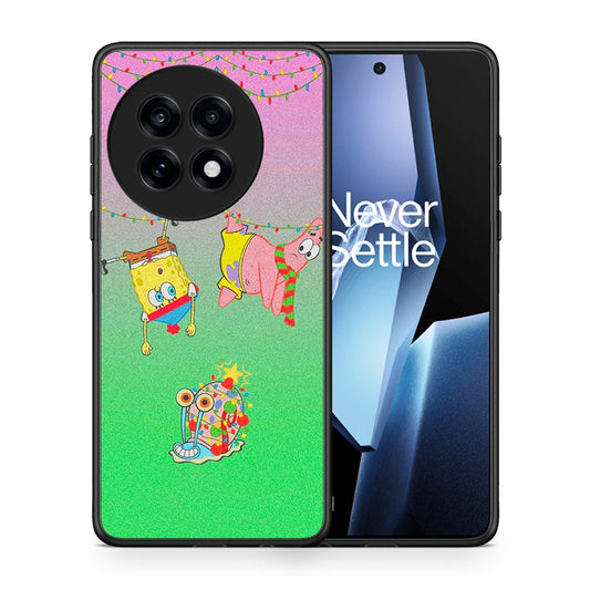 Θήκη OnePlus 13R Xmas Lights από τη Smartfits με σχέδιο στο πίσω μέρος και μαύρο περίβλημα | OnePlus 13R Xmas Lights case with colorful back and black bezels