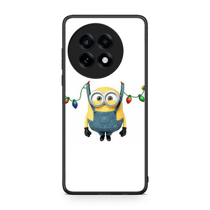 OnePlus 13R Xmas Minion Lights θήκη από τη Smartfits με σχέδιο στο πίσω μέρος και μαύρο περίβλημα | Smartphone case with colorful back and black bezels by Smartfits