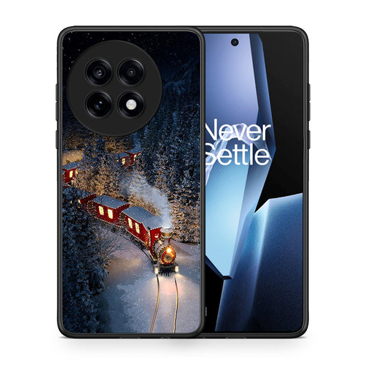 Θήκη OnePlus 13R Xmas Train από τη Smartfits με σχέδιο στο πίσω μέρος και μαύρο περίβλημα | OnePlus 13R Xmas Train case with colorful back and black bezels