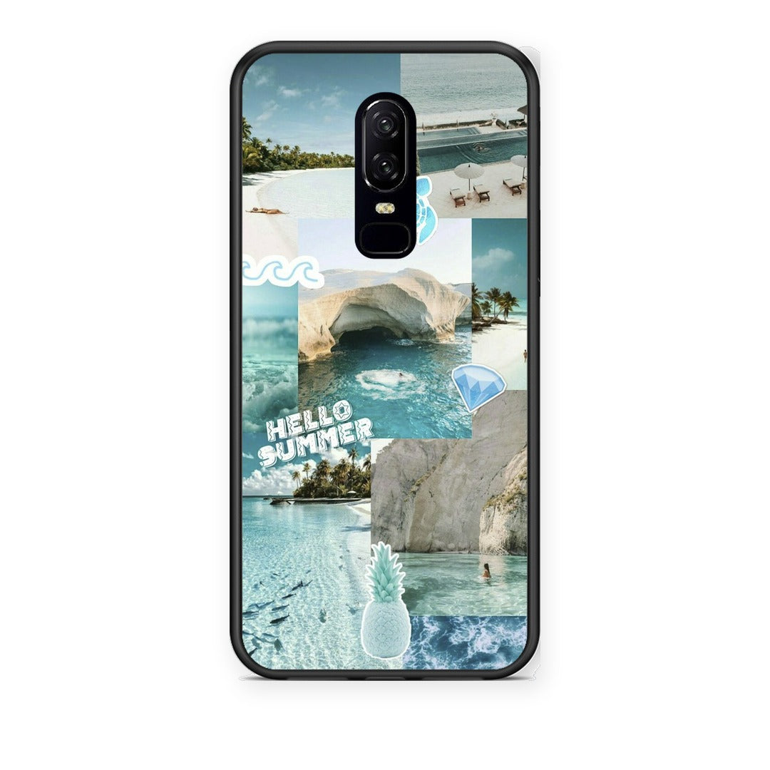 Θήκη OnePlus 6 Aesthetic Summer από τη Smartfits με σχέδιο στο πίσω μέρος και μαύρο περίβλημα | OnePlus 6 Aesthetic Summer case with colorful back and black bezels