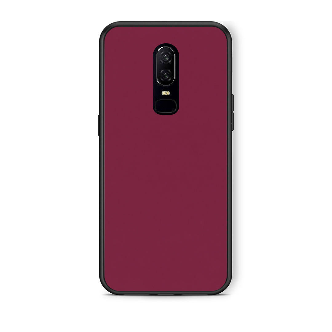 Θήκη OnePlus 6 Burgundy από τη Smartfits με σχέδιο στο πίσω μέρος και μαύρο περίβλημα | OnePlus 6 Burgundy case with colorful back and black bezels