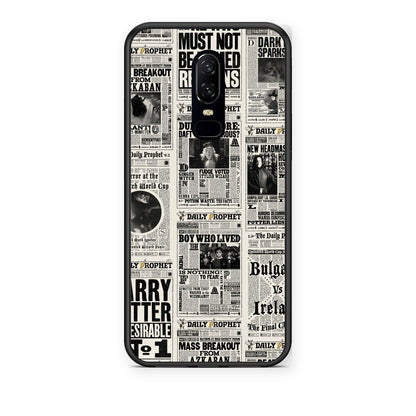 Θήκη OnePlus 6 Harry Paper από τη Smartfits με σχέδιο στο πίσω μέρος και μαύρο περίβλημα | OnePlus 6 Harry Paper case with colorful back and black bezels