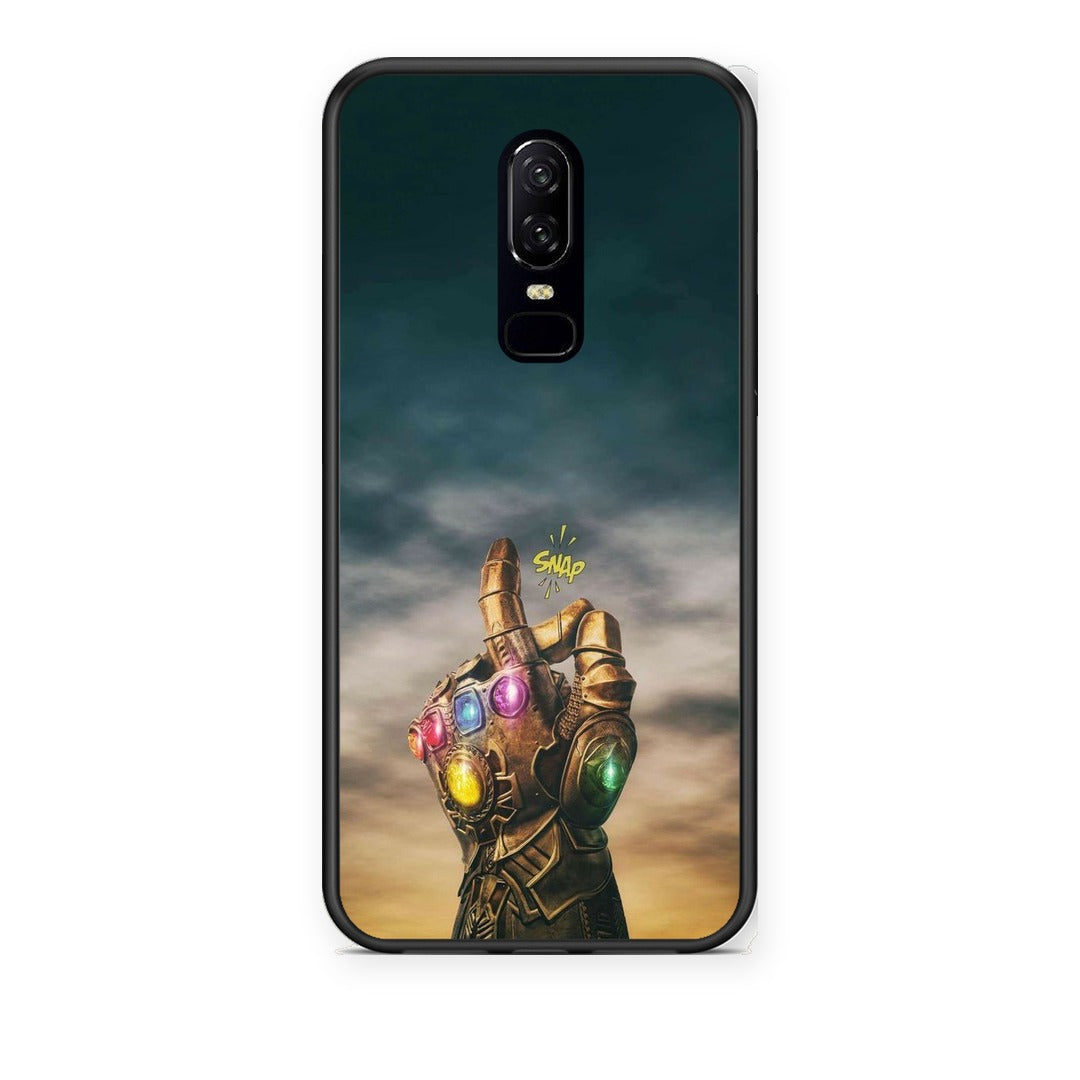 Θήκη OnePlus 6 Infinity Snap από τη Smartfits με σχέδιο στο πίσω μέρος και μαύρο περίβλημα | OnePlus 6 Infinity Snap case with colorful back and black bezels