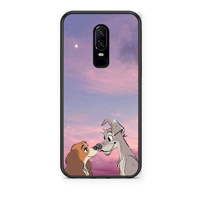 Θήκη OnePlus 6 Lady And Tramp από τη Smartfits με σχέδιο στο πίσω μέρος και μαύρο περίβλημα | OnePlus 6 Lady And Tramp case with colorful back and black bezels