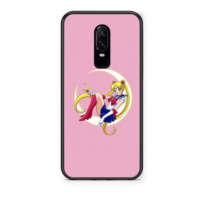 Θήκη OnePlus 6 Moon Girl από τη Smartfits με σχέδιο στο πίσω μέρος και μαύρο περίβλημα | OnePlus 6 Moon Girl case with colorful back and black bezels