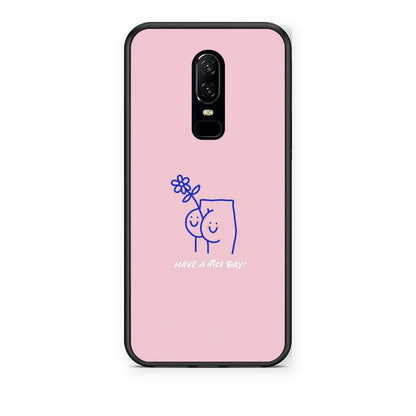 Θήκη OnePlus 6 Nice Day από τη Smartfits με σχέδιο στο πίσω μέρος και μαύρο περίβλημα | OnePlus 6 Nice Day case with colorful back and black bezels
