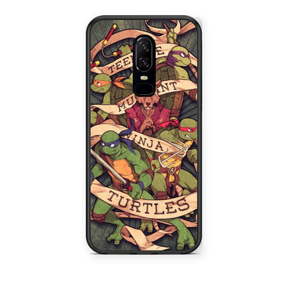 Θήκη OnePlus 6 Ninja Turtles από τη Smartfits με σχέδιο στο πίσω μέρος και μαύρο περίβλημα | OnePlus 6 Ninja Turtles case with colorful back and black bezels