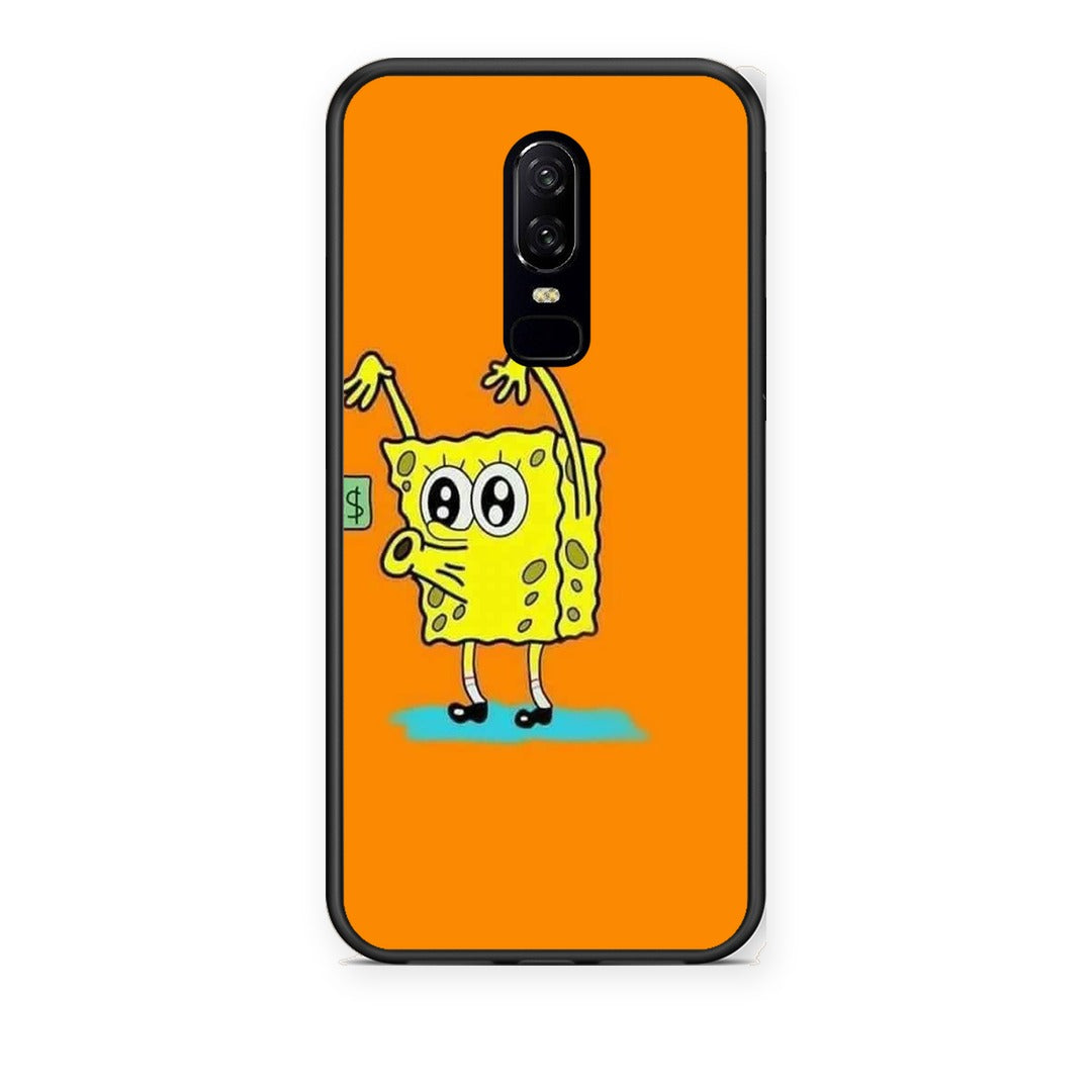Θήκη OnePlus 6 No Money 2 από τη Smartfits με σχέδιο στο πίσω μέρος και μαύρο περίβλημα | OnePlus 6 No Money 2 case with colorful back and black bezels