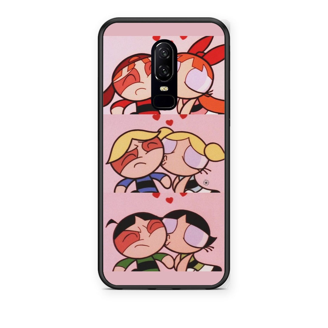 Θήκη OnePlus 6 Puff Love από τη Smartfits με σχέδιο στο πίσω μέρος και μαύρο περίβλημα | OnePlus 6 Puff Love case with colorful back and black bezels