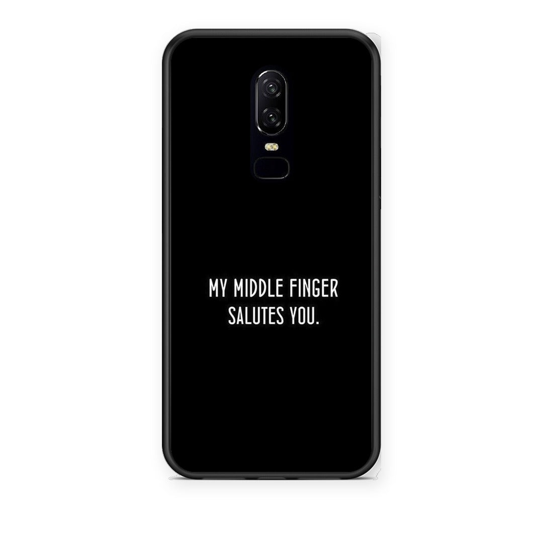 Θήκη OnePlus 6 Salute από τη Smartfits με σχέδιο στο πίσω μέρος και μαύρο περίβλημα | OnePlus 6 Salute case with colorful back and black bezels