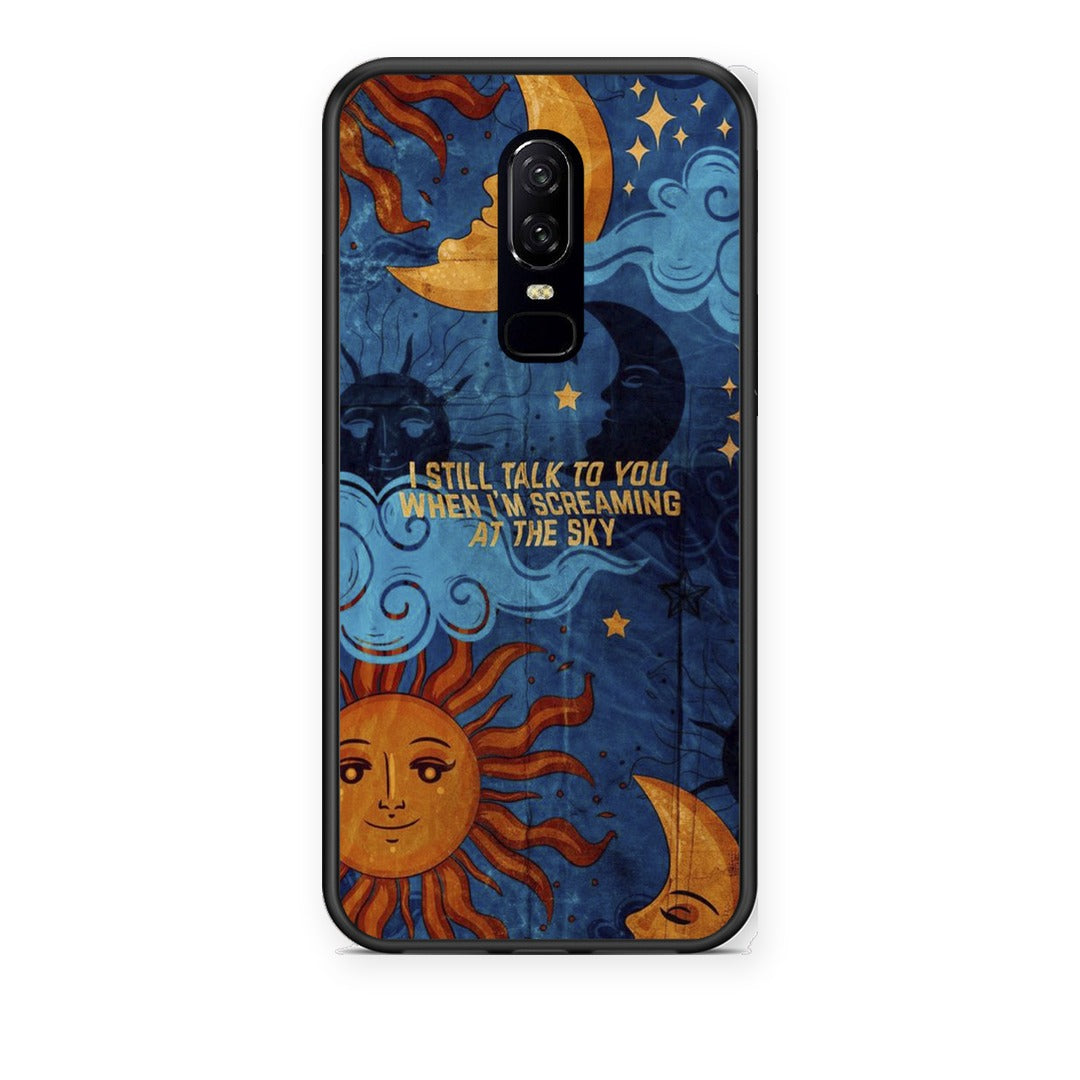 Θήκη OnePlus 6 Screaming Sky από τη Smartfits με σχέδιο στο πίσω μέρος και μαύρο περίβλημα | OnePlus 6 Screaming Sky case with colorful back and black bezels