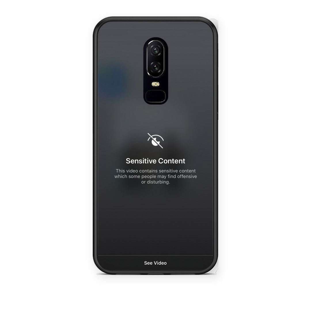 Θήκη OnePlus 6 Sensitive Content από τη Smartfits με σχέδιο στο πίσω μέρος και μαύρο περίβλημα | OnePlus 6 Sensitive Content case with colorful back and black bezels