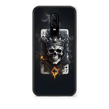 Θήκη OnePlus 6 Skull King Ace από τη Smartfits με σχέδιο στο πίσω μέρος και μαύρο περίβλημα | OnePlus 6 Skull King Ace case with colorful back and black bezels