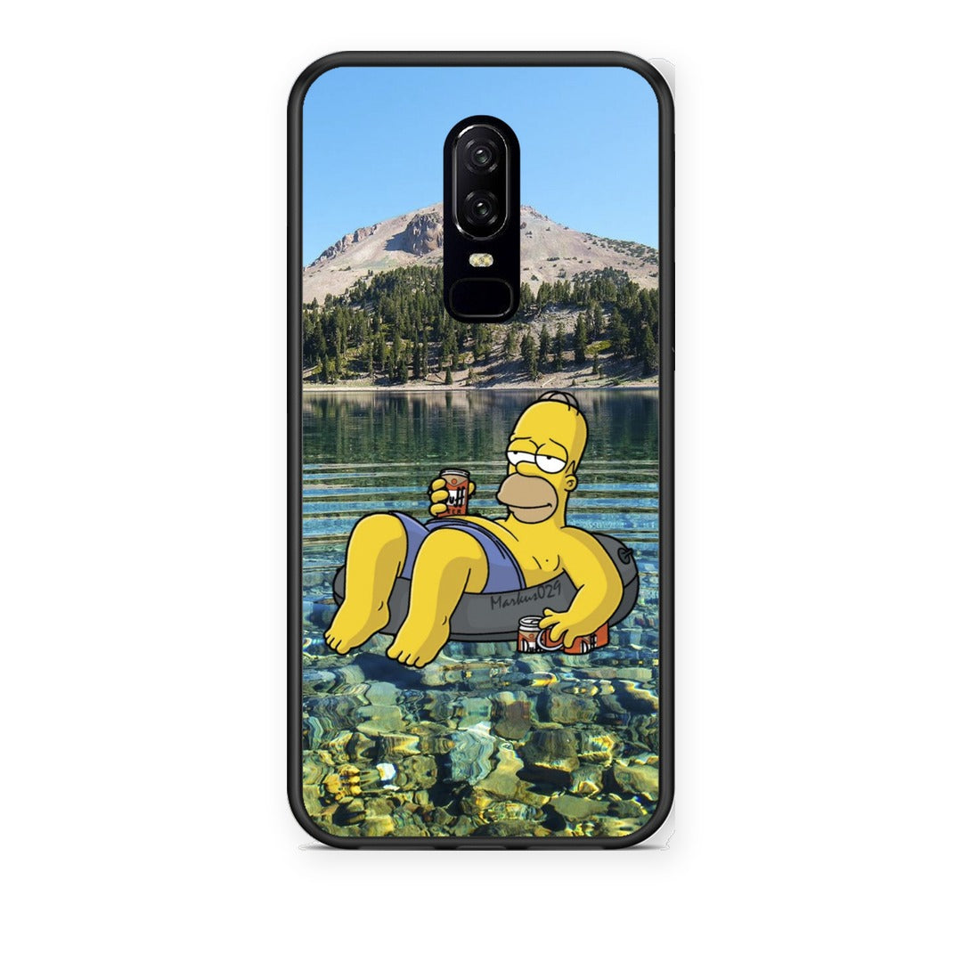 Θήκη OnePlus 6 Summer Happiness από τη Smartfits με σχέδιο στο πίσω μέρος και μαύρο περίβλημα | OnePlus 6 Summer Happiness case with colorful back and black bezels