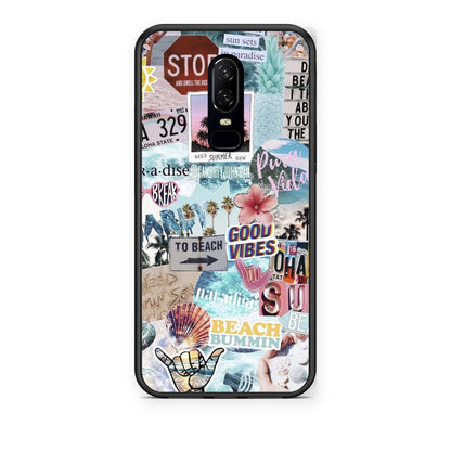 Θήκη OnePlus 6 Summer Vibes από τη Smartfits με σχέδιο στο πίσω μέρος και μαύρο περίβλημα | OnePlus 6 Summer Vibes case with colorful back and black bezels