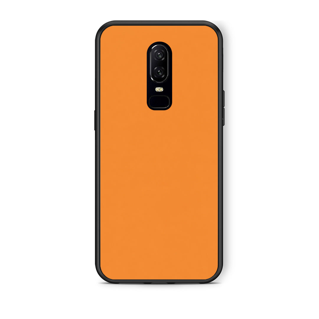 Θήκη OnePlus 6 Tangerine Orange από τη Smartfits με σχέδιο στο πίσω μέρος και μαύρο περίβλημα | OnePlus 6 Tangerine Orange case with colorful back and black bezels