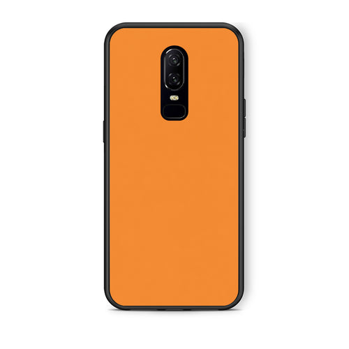 Θήκη OnePlus 6 Tangerine Orange από τη Smartfits με σχέδιο στο πίσω μέρος και μαύρο περίβλημα | OnePlus 6 Tangerine Orange case with colorful back and black bezels
