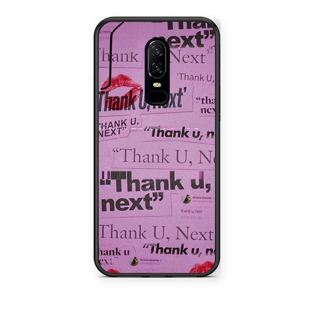 Θήκη OnePlus 6 Thank You Next από τη Smartfits με σχέδιο στο πίσω μέρος και μαύρο περίβλημα | OnePlus 6 Thank You Next case with colorful back and black bezels