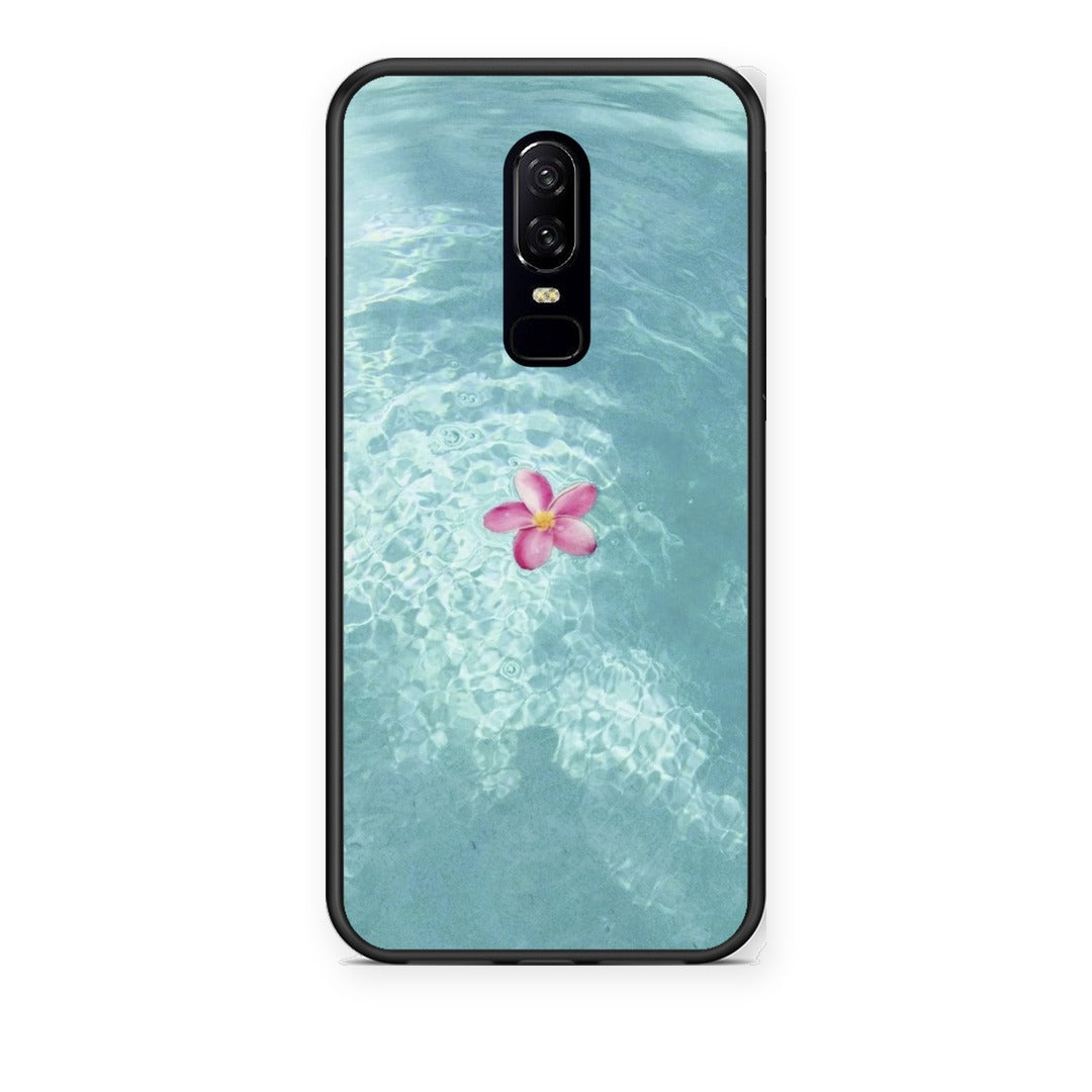 Θήκη OnePlus 6 Water Flower από τη Smartfits με σχέδιο στο πίσω μέρος και μαύρο περίβλημα | OnePlus 6 Water Flower case with colorful back and black bezels