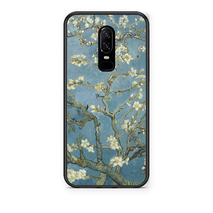 Θήκη OnePlus 6 White Blossoms από τη Smartfits με σχέδιο στο πίσω μέρος και μαύρο περίβλημα | OnePlus 6 White Blossoms case with colorful back and black bezels