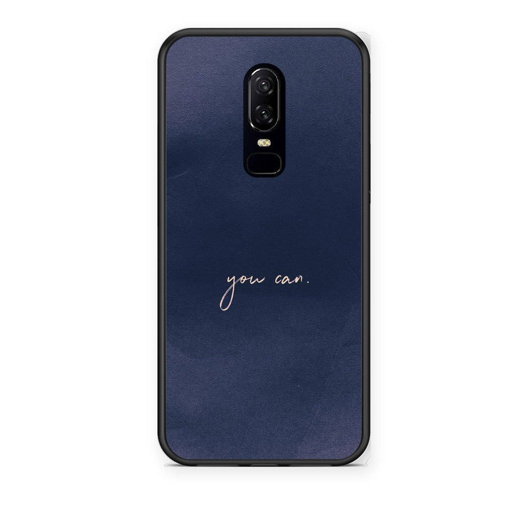 Θήκη OnePlus 6 You Can από τη Smartfits με σχέδιο στο πίσω μέρος και μαύρο περίβλημα | OnePlus 6 You Can case with colorful back and black bezels