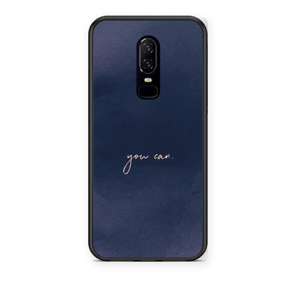 Θήκη OnePlus 6 You Can από τη Smartfits με σχέδιο στο πίσω μέρος και μαύρο περίβλημα | OnePlus 6 You Can case with colorful back and black bezels