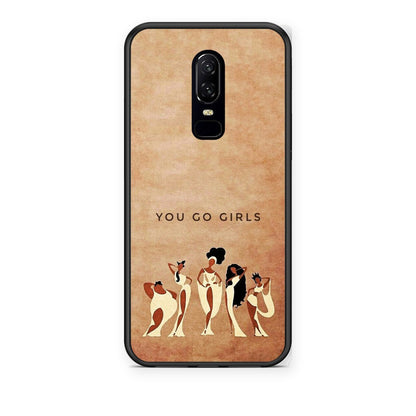 Θήκη OnePlus 6 You Go Girl από τη Smartfits με σχέδιο στο πίσω μέρος και μαύρο περίβλημα | OnePlus 6 You Go Girl case with colorful back and black bezels
