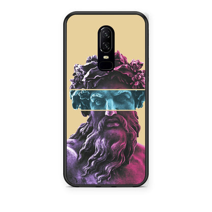 Θήκη OnePlus 6 Zeus Art από τη Smartfits με σχέδιο στο πίσω μέρος και μαύρο περίβλημα | OnePlus 6 Zeus Art case with colorful back and black bezels