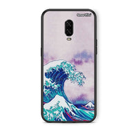 Thumbnail for OnePlus 6T Blue Waves θήκη από τη Smartfits με σχέδιο στο πίσω μέρος και μαύρο περίβλημα | Smartphone case with colorful back and black bezels by Smartfits