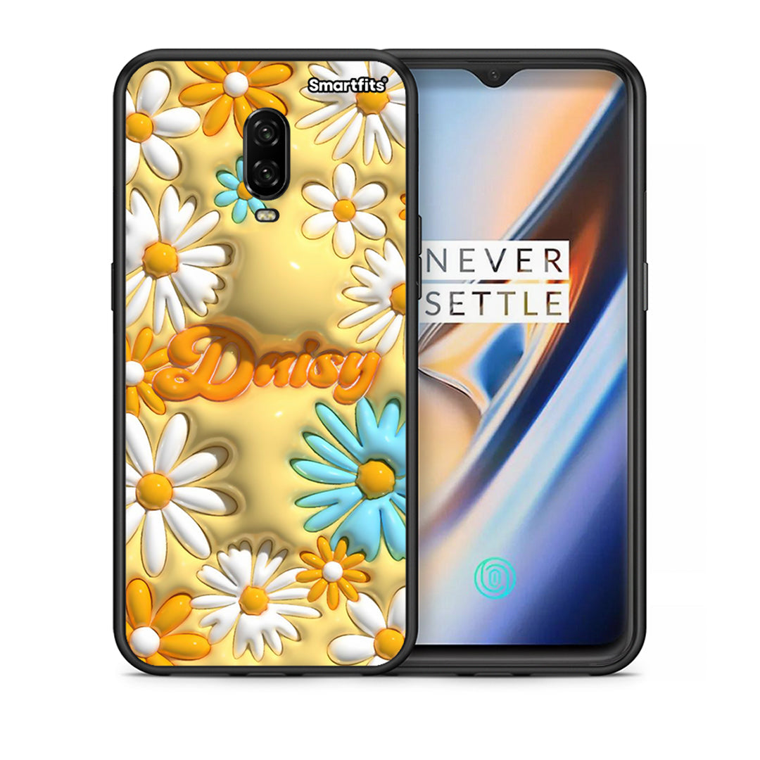 Θήκη OnePlus 6T Bubble Daisies από τη Smartfits με σχέδιο στο πίσω μέρος και μαύρο περίβλημα | OnePlus 6T Bubble Daisies case with colorful back and black bezels