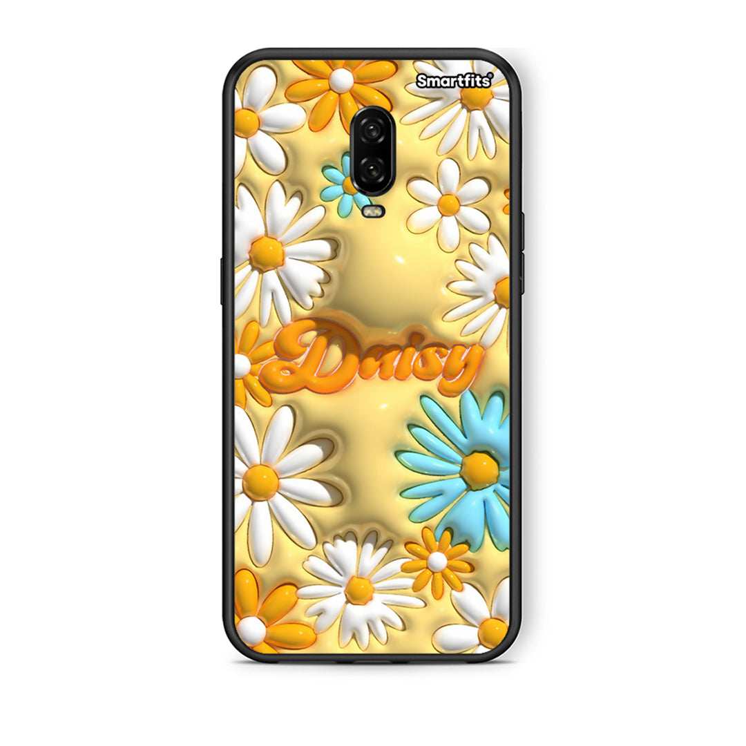 OnePlus 6T Bubble Daisies θήκη από τη Smartfits με σχέδιο στο πίσω μέρος και μαύρο περίβλημα | Smartphone case with colorful back and black bezels by Smartfits