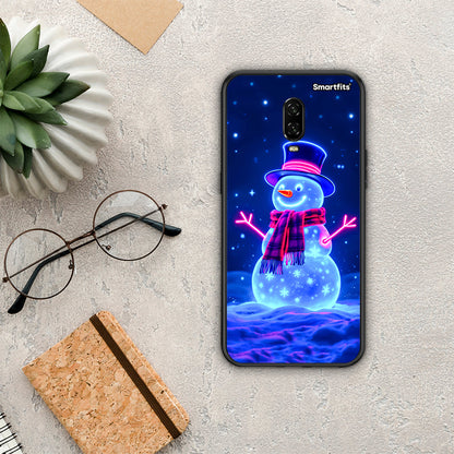 Christmas Neon Snowman - OnePlus 6T θήκη