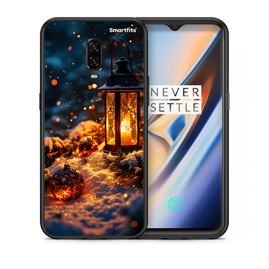 Θήκη OnePlus 6T Christmas Ornaments από τη Smartfits με σχέδιο στο πίσω μέρος και μαύρο περίβλημα | OnePlus 6T Christmas Ornaments case with colorful back and black bezels