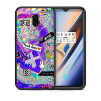 Thumbnail for Θήκη OnePlus 6T Game Over από τη Smartfits με σχέδιο στο πίσω μέρος και μαύρο περίβλημα | OnePlus 6T Game Over case with colorful back and black bezels