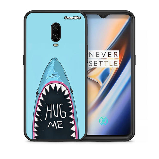 Θήκη OnePlus 6T Hug Me από τη Smartfits με σχέδιο στο πίσω μέρος και μαύρο περίβλημα | OnePlus 6T Hug Me case with colorful back and black bezels