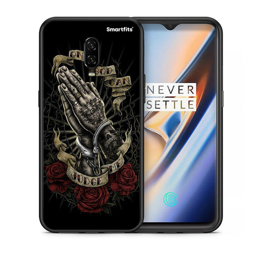 Θήκη OnePlus 6T Judge By God από τη Smartfits με σχέδιο στο πίσω μέρος και μαύρο περίβλημα | OnePlus 6T Judge By God case with colorful back and black bezels